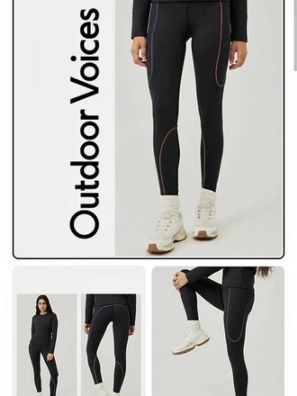 Outdoor Voices Rainbow Accent Leggings